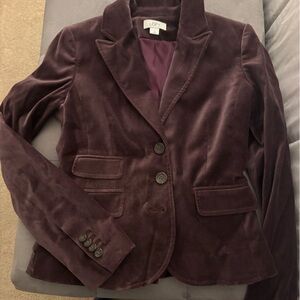 New LOFT Rich Purple Velvet Blazer